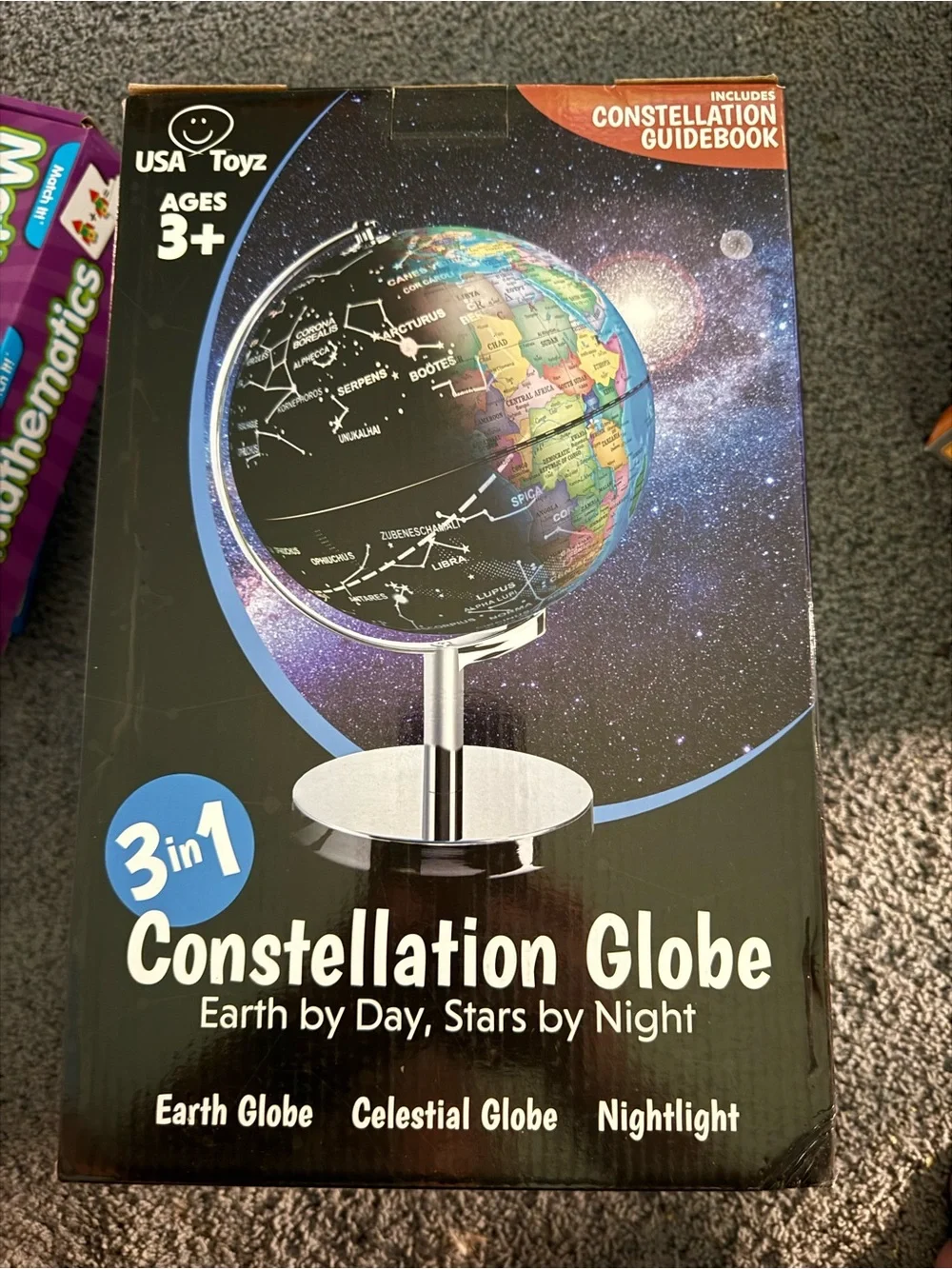 3-in-1 Constellation Globe - Black & Multicolor